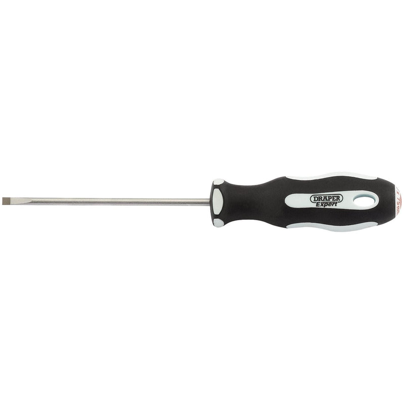 Draper Plain Slot Soft Grip Parallel Tip Screwdriver, 3 x 75mm Draper - Town Tools