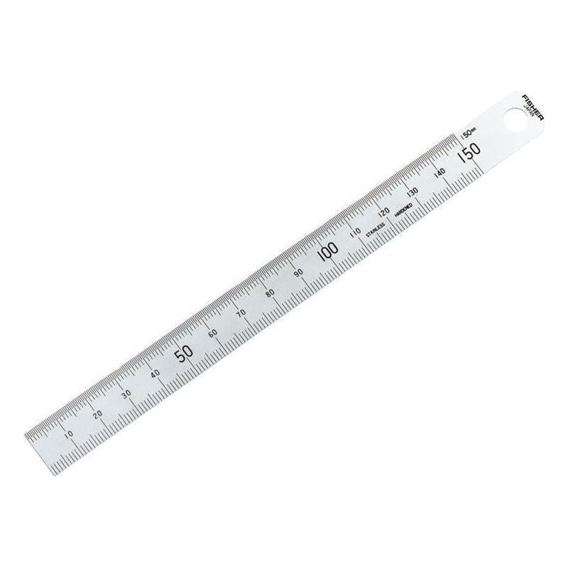 Fisher Satin Chrome Rule 150mm/6in Fisher - RockBottom Northampton