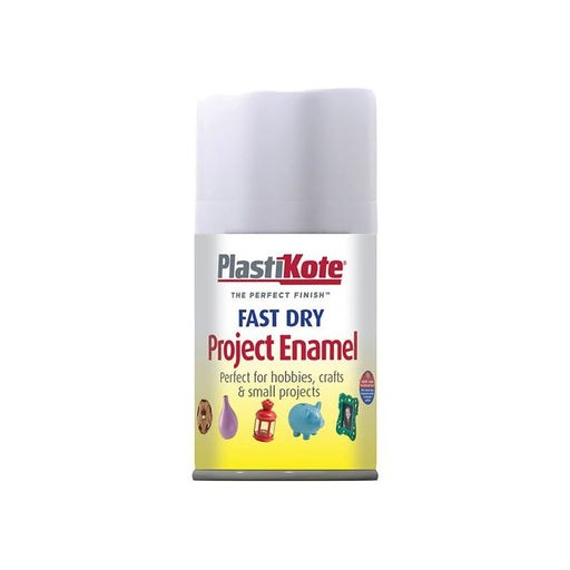 Plastikote Fast Dry Enamel Aerosol Matt White 100ml PlastiKote - RockBottom Nothampton