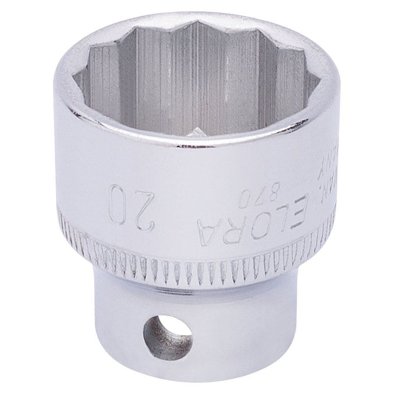 Draper Elora Bi-Hexagon Socket, 3/8" Sq. Dr., 20mm 25961 Draper - Town Tools 
