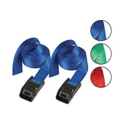 Master Lock Lashing Strap with Metal Buckle, Coloured 5m 150kg (Pack 2) Master Lock - RockBottom Northampton