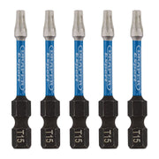 Draper Expert TX-STAR Impact Screwdriver Bits, T15 x 50mm, 1/4" Hex (Pack of 5) Draper - Town Tools 