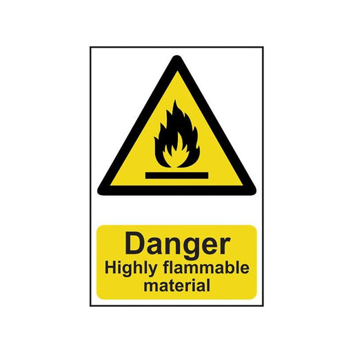 Scan Danger Highly Flammable Material - PVC Sign 200 x 300mm Scan - RockBottom Nothampton