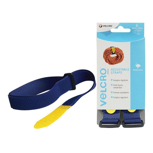 Velcro® Brand VELCRO® Brand Adjustable Straps(2) 25mm x 92cm Blue VELCRO® Brand - RockBottom Northampton