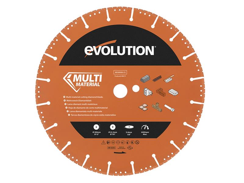 Evolution - Multi-Material Diamond Demolition Disc Cutter Blade 300 x 22.2mm