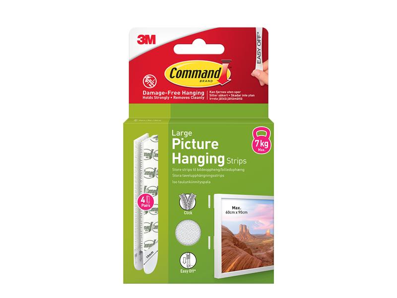 Command™ Picture Hanging Strips Large (4 Pairs)