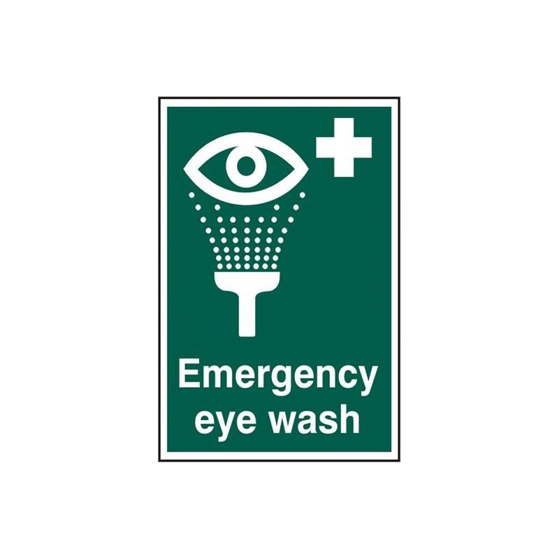 Scan Emergency Eye Wash - PVC Sign 200 x 300mm Scan - RockBottom Nothampton