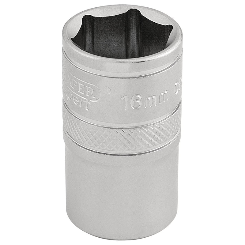 Draper 6 Point Metric Socket, 1/2" Sq. Dr., 16mm 16606 Draper - Town Tools 