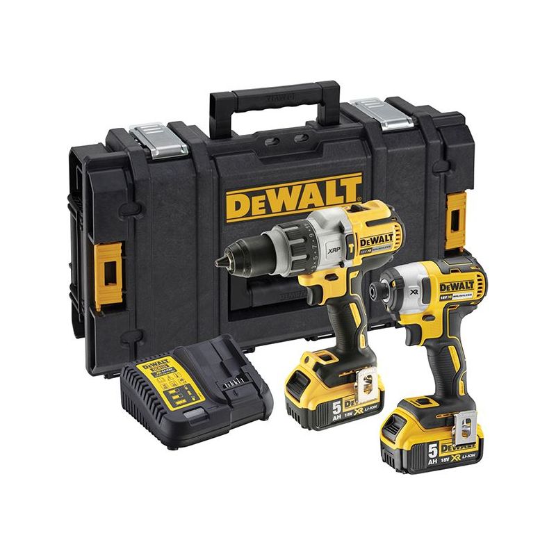 Dewalt Power Tools DCK276P2 Brushless Twin Pack 18V 2 x 5.0Ah Li-ion DeWALT Power Tools - RockBottom Northampton