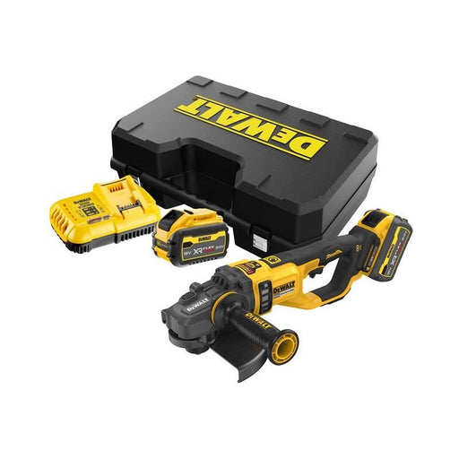 Dewalt Power Tools DCG460X2XR FlexVolt Angle Grinder 54V 2 x 3.0Ah Li-ion DeWALT Power Tools - RockBottom Northampton