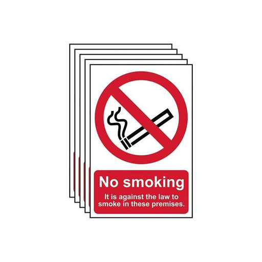 Scan No Smoking In These Premises - PVC Sign 200 x 300mm (5 Pack) Scan - RockBottom Nothampton
