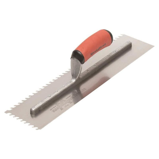 Marshalltown LayFlat 13mm Notch Trowel 16 x 4in Marshalltown - RockBottom Northampton