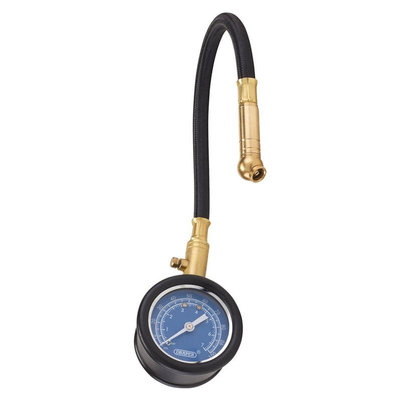 Draper Tyre Pressure Gauge with Flexible Hose 69924 Draper - Town Tools 