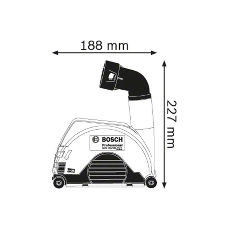 Bosch GDE 115/125 FC-T Professional Grinder Dust Extraction Bosch - RockBottom Northampton