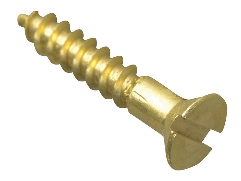 ForgeFix Wood Screw Slotted CSK Brass 5/8in x 4 ForgePack 50