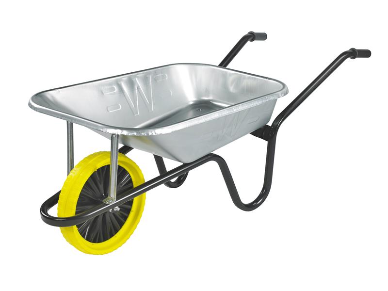 Walsall 85L Galvanised Contractor Wheelbarrow - Puncture Proof