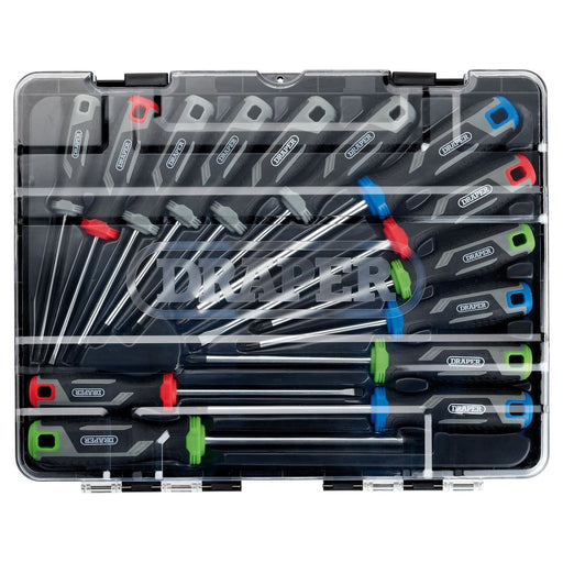 Draper Soft Grip Screwdriver Set with Draper TX-STAR (14 Piece) Draper - Town Tools