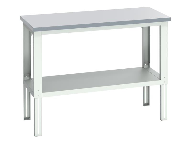 Bott Cubio Adjustable Bench with Shelf, Laminate Top 1500 x 750mm