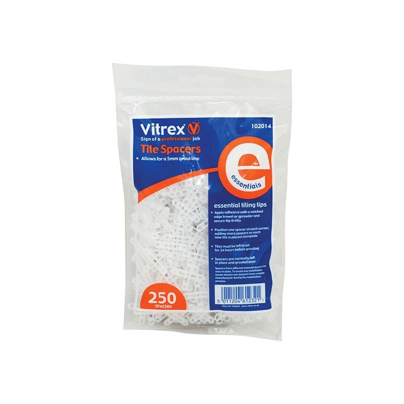 Vitrex Essential Tile Spacers 5mm (Pack 250) Vitrex - RockBottom Northampton