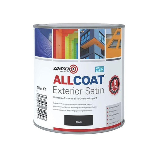 Zinsser AllCoat® Exterior Black 1 litre Zinsser - RockBottom Northampton