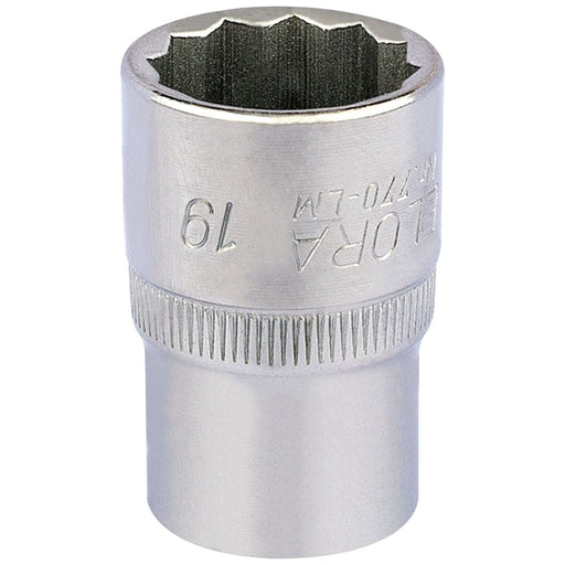 Draper Elora Bi-Hexagon Socket, 1/2" Sq. Dr., 19mm 24640 Draper - Town Tools 