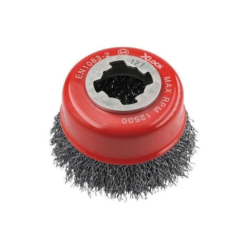 Faithfull X-LOCK Wire Cup Brush 75mm M14x2, 0.30mm Steel Wire Faithfull - RockBottom Northampton