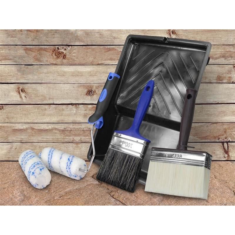 Faithfull Wood Care Paint Brush & Roller Kit, 6 Piece Faithfull - RockBottom Northampton