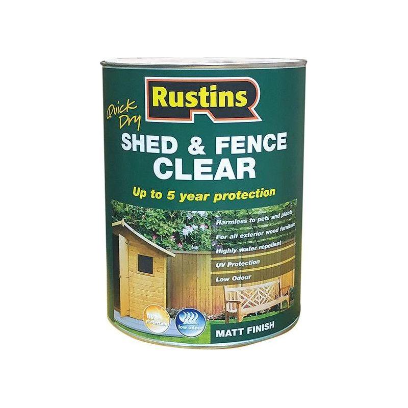 Rustins Quick Dry Shed and Fence Clear Protector 5 litre Rustins - RockBottom Nothampton