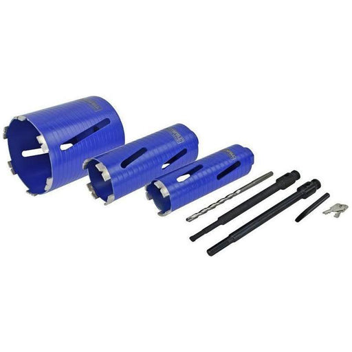 Faithfull Diamond Core Drill Kit & Case Set of 7 Faithfull - RockBottom Northampton
