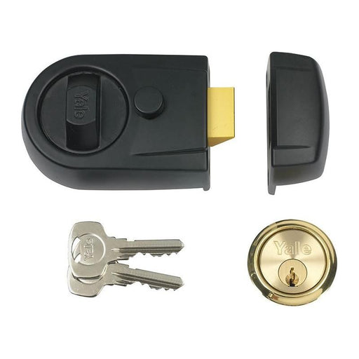 Yale Locks Y3 Nightlatch Modern 60mm Backset Black Finish Visi Yale Locks - RockBottom Northampton