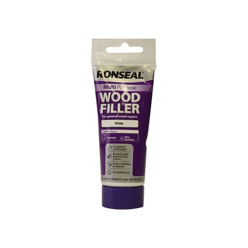 Ronseal Multipurpose Wood Filler Tube White 100g Ronseal - RockBottom Nothampton