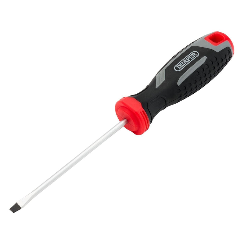 Draper Slotted Soft Grip Screwdriver, SL4 x 100mm Draper - Town Tools