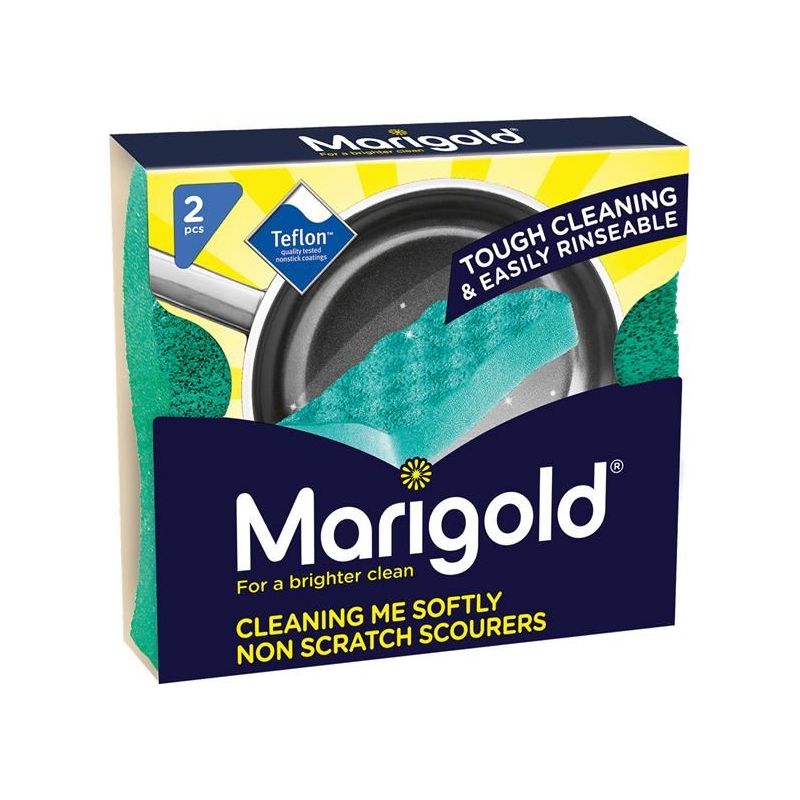 Marigold Cleaning Me Softly Non-Scratch Scourers x 2 (Box 14) Marigold - RockBottom Northampton