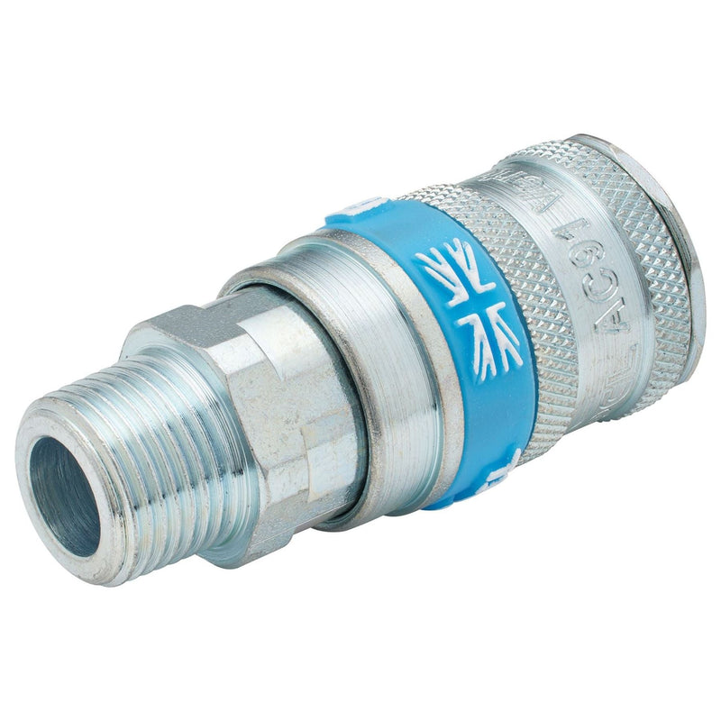 Draper 3/8" BSP Taper Male Thread Vertex Air Coupling (Sold Loose) Draper - Town Tools