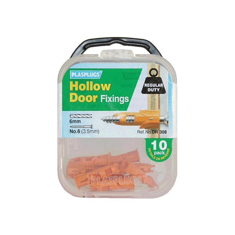 Plasplugs DR 308 Hollow Door Fixings (10) Plasplugs - RockBottom Nothampton