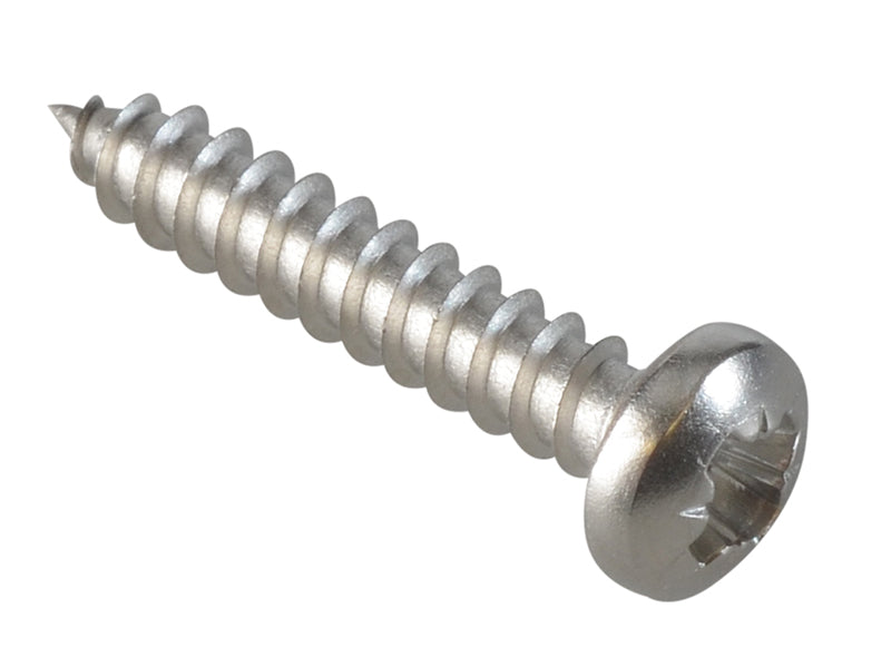 ForgeFix Self-Tapping Screw Pozi Compatible Pan Head SS 3/4in x 6 ForgePack 40