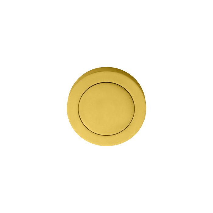Escutcheon - Blank On Concealed Fix Round Rose - Polished Brass 51MM