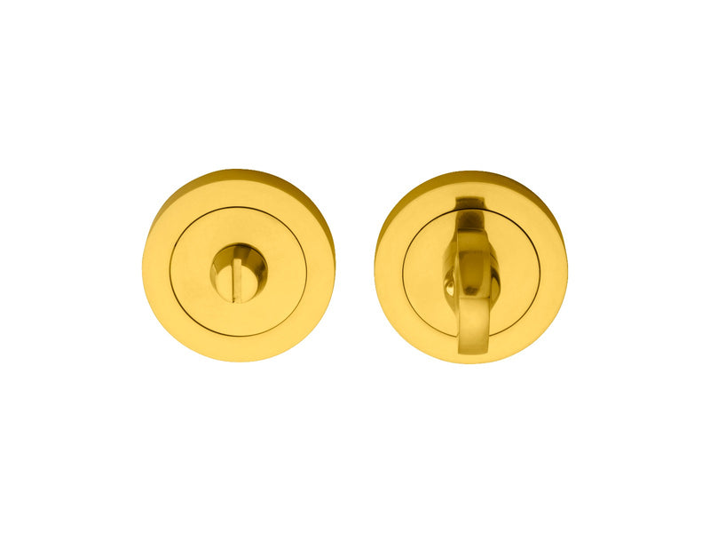 Turn & Release On Concealed Fix Round Rose (4.9 X 67Mm Spindle) - Polished Brass 51MM