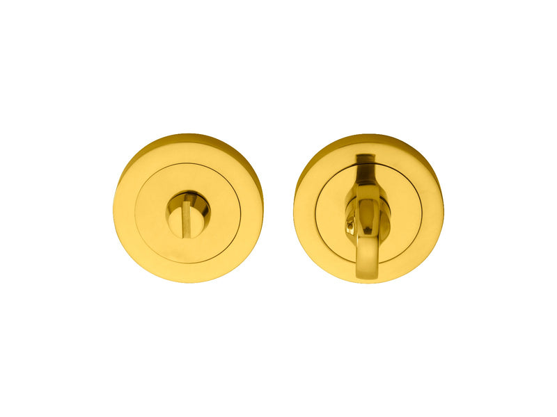 Turn & Release On Concealed Fix Round Rose (4.9 X 80Mm Longer Spindle) - Polished Brass 51MM