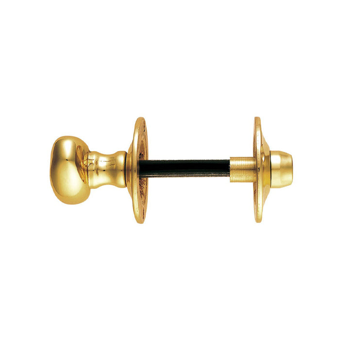 Turn & Release To Suit Bathroom Lock / Oval Turn - Polished Brass 32MM