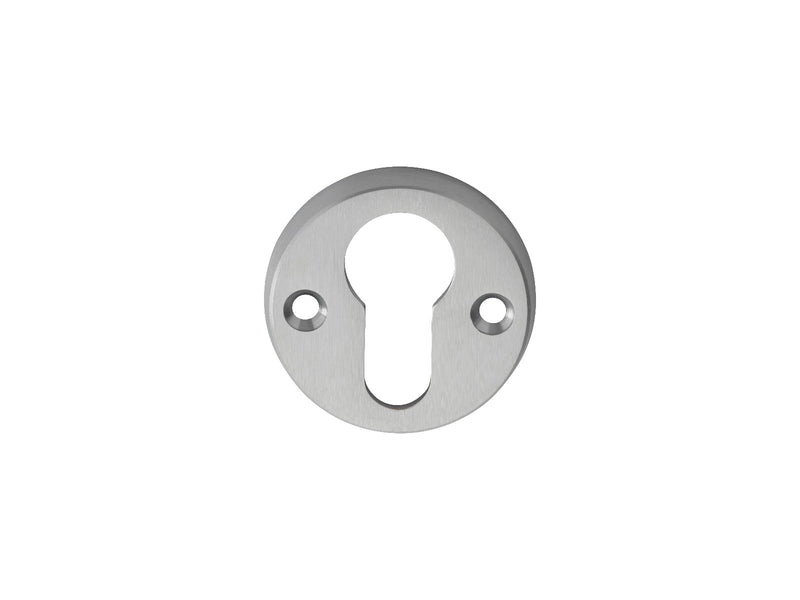 Escutcheon - Euro Profile On Face Fix Round Rose - Satin Chrome 45MM