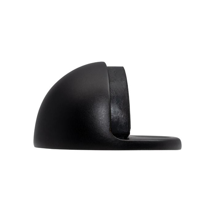 Floor Mounted Oval Doorstop - Matt Black