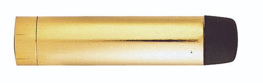 Wall Mounted Cylinder Doorstop - Polished Brass 64MM