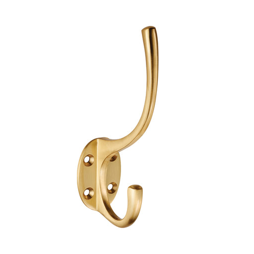 Victorian Hat & Coat Hook - Satin Brass