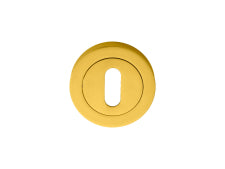 Escutcheon - Lock Profile On Concealed Fix Round Rose - Polished Brass 51MM