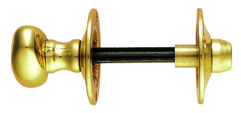 Turn & Release To Suit Rackbolt / Oval Turn - Spline Spindle - Polished Brass 38MM