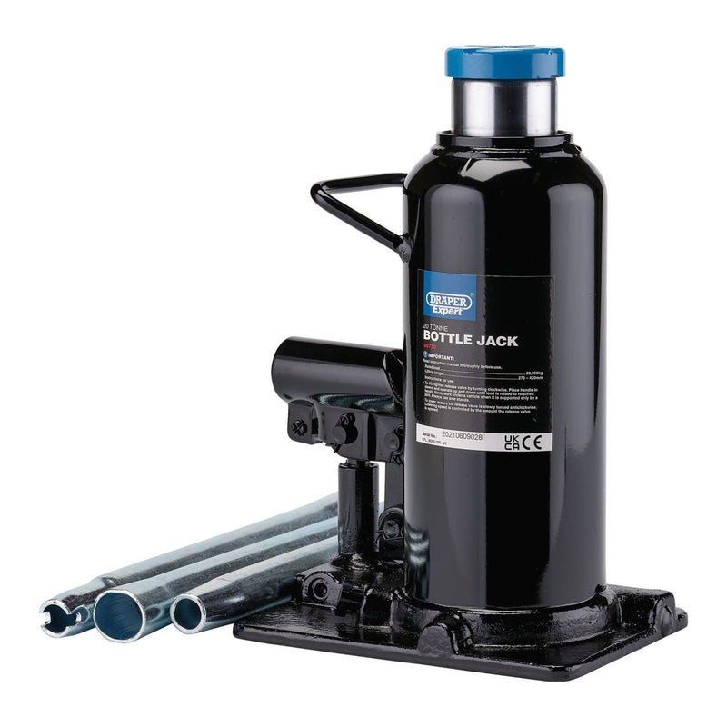 Draper Expert Hydraulic Bottle Jack, 20 Tonne 99770 Draper - Town Tools 