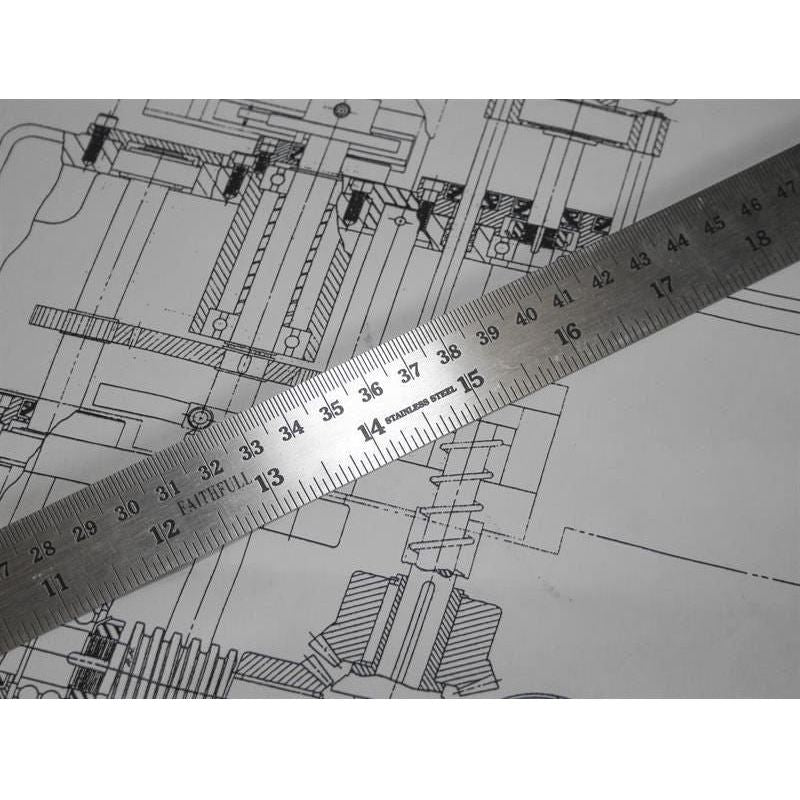 Faithfull Steel Rule 600mm / 24in x 25mm Faithfull - RockBottom Northampton