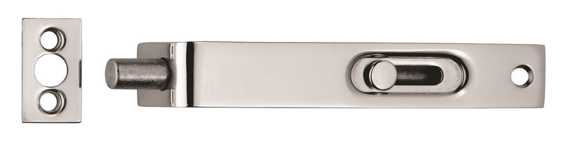 Flush Bolt (Sunk Slide) - Polished Chrome 102MM X 15MM