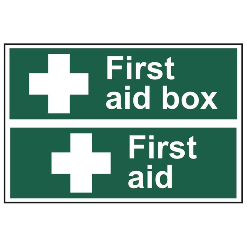 Scan First Aid Box / First Aid - PVC Signs 300 x 100mm Scan - RockBottom Nothampton